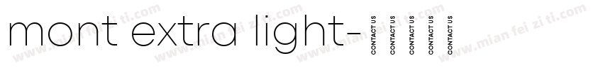 mont extra light字体转换